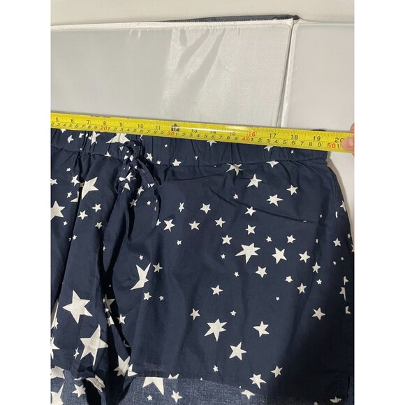 J.Crew XXL Star Print Cotton Sleep Shorts Navy Blue & White 100% Cotton - Picture 10 of 10